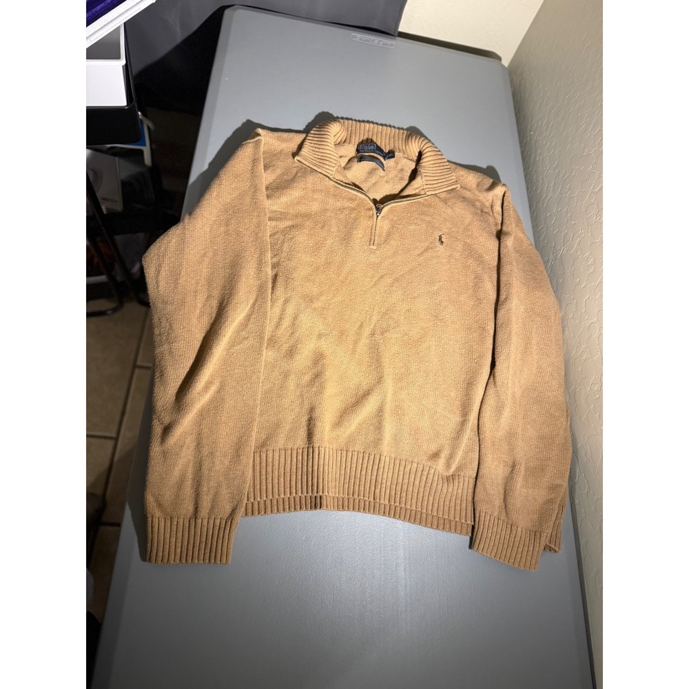 Polo Ralph Lauren Mens XXLCotton Quarter Zip Pullover Sweater